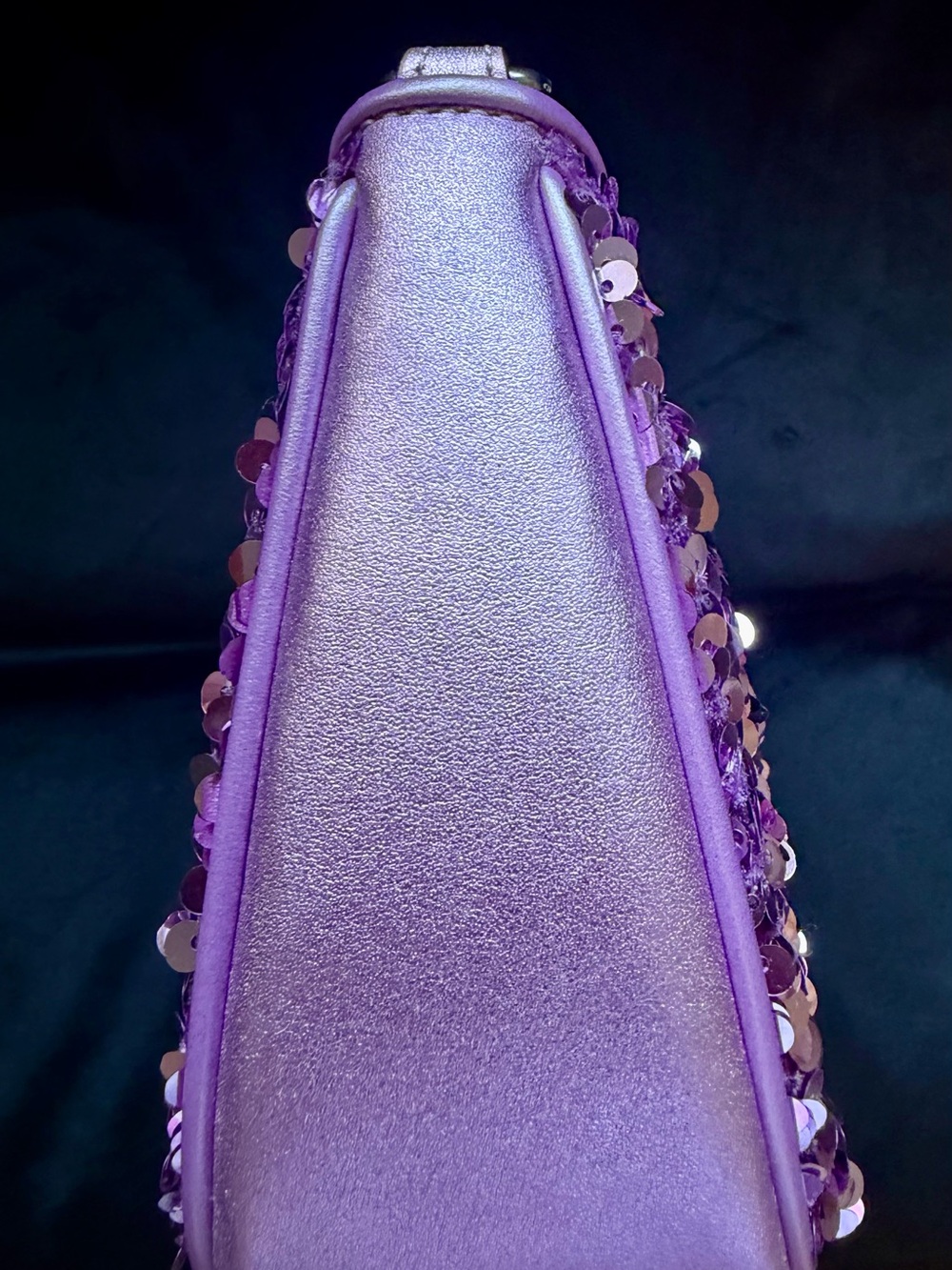 Coach Lavender Purple Sequin Mini Shoulder Bag - Picture 6 of 9